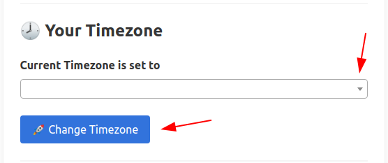 Pick your Timezone and Click on Save Changes